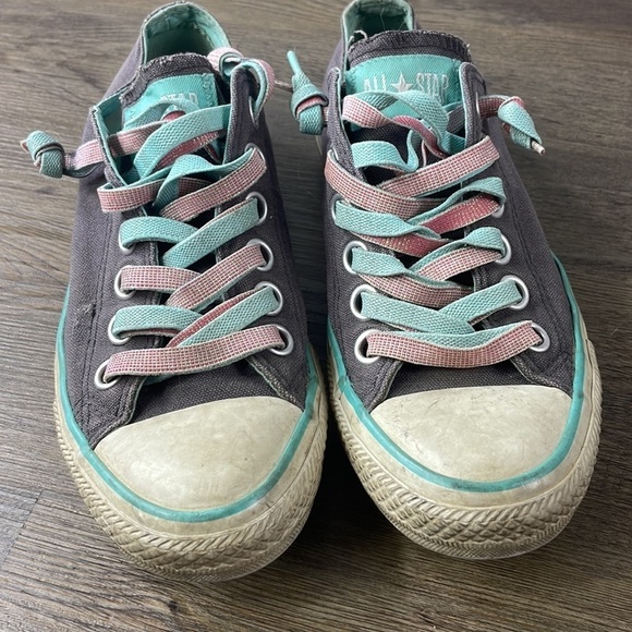 Vintage Converse All Star Double Lace Ox Rabbit Sneaker, women’s size 7 - Picture 3 of 8